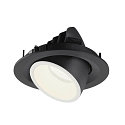 SLV LED Ceiling recessed luminaire NUMINOS� GIMBLE M, 4000K, 55�, black/white