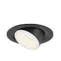 SLV LED Ceiling recessed luminaire NUMINOS� GIMBLE M, 4000K, 55�, black/white