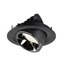 SLV LED Ceiling recessed luminaire NUMINOS� GIMBLE M, 4000K, 55�, black/chrome