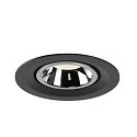 SLV LED Ceiling recessed luminaire NUMINOS� GIMBLE M, 4000K, 55�, black/chrome