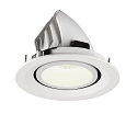 SLV LED Ceiling recessed luminaire NUMINOS� GIMBLE M, 4000K, 20�, white