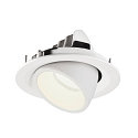 SLV LED Ceiling recessed luminaire NUMINOS� GIMBLE M, 4000K, 20�, white