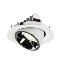 SLV LED Ceiling recessed luminaire NUMINOS� GIMBLE M, 4000K, 20�, white/chrome