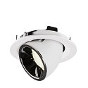 SLV LED Ceiling recessed luminaire NUMINOS� GIMBLE M, 4000K, 20�, white/chrome
