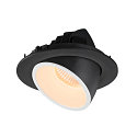 SLV LED Ceiling recessed luminaire NUMINOS� GIMBLE L, 2700K, 20�, black/white