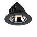 SLV LED Ceiling recessed luminaire NUMINOS� GIMBLE L, 2700K, 55�, black/chrome