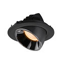 SLV LED Ceiling recessed luminaire NUMINOS� GIMBLE L, 2700K, 55�, black/chrome