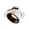 SLV LED Ceiling recessed luminaire NUMINOS� GIMBLE L, 2700K, 20�, white/black