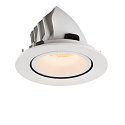SLV LED Ceiling recessed luminaire NUMINOS� GIMBLE L, 2700K, 55�, white