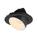 SLV LED Ceiling recessed luminaire NUMINOS� GIMBLE L, 3000K, 20�, black/white