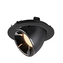 SLV LED Ceiling recessed luminaire NUMINOS� GIMBLE L, 3000K, 40�, black/chrome