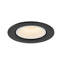 SLV LED Ceiling recessed luminaire NUMINOS� GIMBLE L, 3000K, 55�, black/white