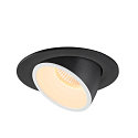 SLV LED Ceiling recessed luminaire NUMINOS� GIMBLE L, 3000K, 55�, black/white