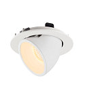 SLV LED Ceiling recessed luminaire NUMINOS� GIMBLE L, 3000K, 20�, white