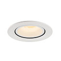 SLV LED Ceiling recessed luminaire NUMINOS� GIMBLE L, 3000K, 20�, white