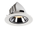 SLV LED Ceiling recessed luminaire NUMINOS� GIMBLE L, 3000K, 20�, white/chrome