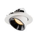 SLV LED Ceiling recessed luminaire NUMINOS� GIMBLE L, 3000K, 20�, white/chrome