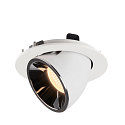 SLV LED Ceiling recessed luminaire NUMINOS� GIMBLE L, 3000K, 20�, white/chrome