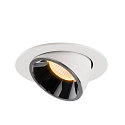 SLV LED Ceiling recessed luminaire NUMINOS� GIMBLE L, 3000K, 20�, white/chrome