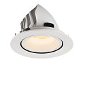 SLV LED Ceiling recessed luminaire NUMINOS� GIMBLE L, 3000K, 40�, white