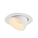 SLV LED Ceiling recessed luminaire NUMINOS� GIMBLE L, 3000K, 40�, white