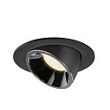 SLV LED Ceiling recessed luminaire NUMINOS� GIMBLE L, 4000K, 40�, black/chrome