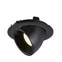 SLV LED Ceiling recessed luminaire NUMINOS� GIMBLE L, 4000K, 55�, black