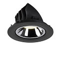 SLV LED Ceiling recessed luminaire NUMINOS� GIMBLE L, 4000K, 55�, black/chrome