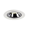 SLV LED Ceiling recessed luminaire NUMINOS� GIMBLE L, 4000K, 20�, white/chrome
