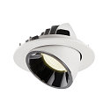 SLV LED Ceiling recessed luminaire NUMINOS� GIMBLE L, 4000K, 40�, white/chrome