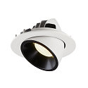 SLV LED Ceiling recessed luminaire NUMINOS� GIMBLE L, 4000K, 55�, white/black