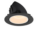 SLV LED Ceiling recessed luminaire NUMINOS� GIMBLE XL, 2700K, 20�, black/white