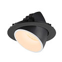 SLV LED Ceiling recessed luminaire NUMINOS� GIMBLE XL, 2700K, 20�, black/white
