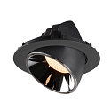 SLV LED Ceiling recessed luminaire NUMINOS� GIMBLE XL, 2700K, 20�, black/chrome