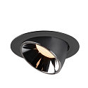SLV LED Ceiling recessed luminaire NUMINOS� GIMBLE XL, 2700K, 20�, black/chrome