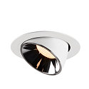 SLV LED Ceiling recessed luminaire NUMINOS� GIMBLE XL, 2700K, 40�, white/chrome