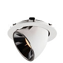 SLV LED Ceiling recessed luminaire NUMINOS� GIMBLE XL, 2700K, 55�, white/chrome
