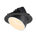SLV LED Ceiling recessed luminaire NUMINOS� GIMBLE XL, 3000K, 20�, black/white