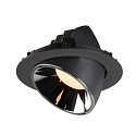 SLV LED Ceiling recessed luminaire NUMINOS� GIMBLE XL, 3000K, 40�, black/chrome