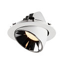 SLV LED Ceiling recessed luminaire NUMINOS� GIMBLE XL, 3000K, 20�, white/chrome