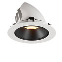 SLV LED Ceiling recessed luminaire NUMINOS� GIMBLE XL, 3000K, 40�, white/black