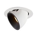 LED Ceiling recessed luminaire NUMINOS� GIMBLE XL, 3000K, 55�, white/black