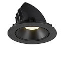 SLV LED Ceiling recessed luminaire NUMINOS� GIMBLE XL, 4000K, 20�, black