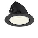 SLV LED Ceiling recessed luminaire NUMINOS� GIMBLE XL, 4000K, 20�, black/white