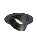 SLV LED Ceiling recessed luminaire NUMINOS� GIMBLE XL, 4000K, 40�, black