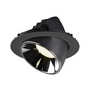 SLV LED Ceiling recessed luminaire NUMINOS� GIMBLE XL, 4000K, 40�, black/chrome