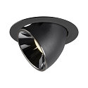 LED Ceiling recessed luminaire NUMINOS� GIMBLE XL, 4000K, 55�, black/chrome
