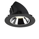 SLV LED Ceiling recessed luminaire NUMINOS� GIMBLE XL, 4000K, 55�, black/chrome