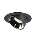 SLV LED Ceiling recessed luminaire NUMINOS� GIMBLE XL, 4000K, 55�, black/chrome