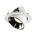 SLV LED Ceiling recessed luminaire NUMINOS� GIMBLE XL, 4000K, 20�, white/chrome